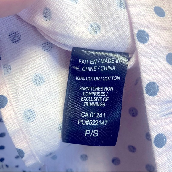 Pink & Black Polka Dot Oxford-Style Cotton Twill Long-Sleeved Shirt - Picture 7 of 8